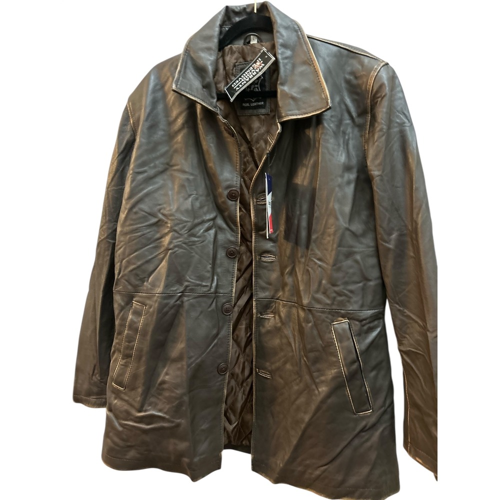 F Jackets Men's Brown Real Leather‎ Supernatural Ruboff RL Jacket L